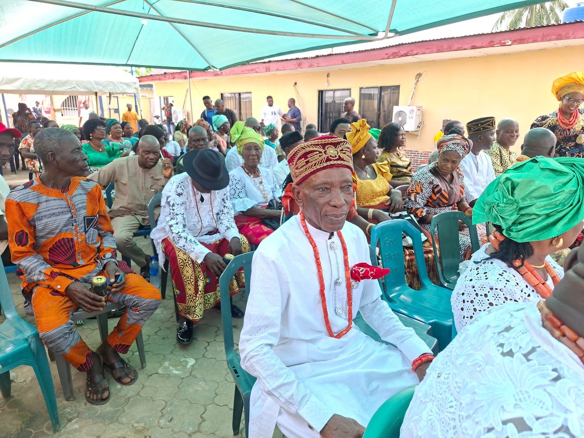 Community gathering during the celebration