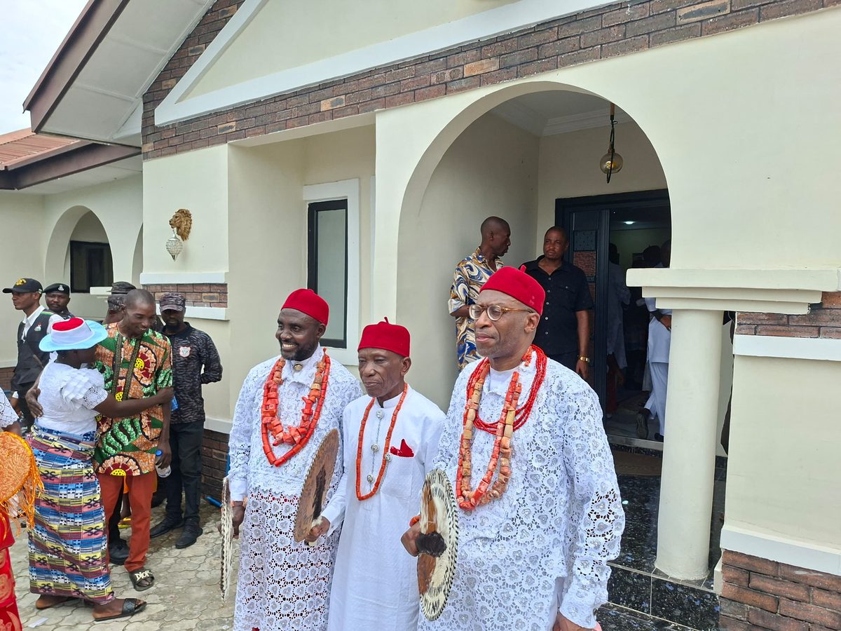 Chiefs in procession during the installation